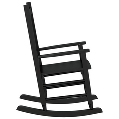 Black Wooden Rocking Chairs for Children - Set of 2, Durable Poplar Wood, Indoor & Outdoor Use