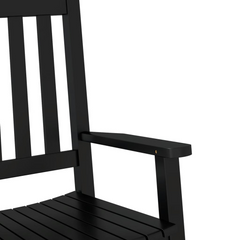 Black Wooden Rocking Chairs for Children - Set of 2, Durable Poplar Wood, Indoor & Outdoor Use