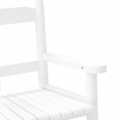 Set of 2 White Solid Wood Poplar Rocking Chairs for Children - Perfect for Kids Ages 3-6