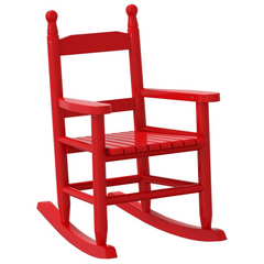 Children's Rocking Chairs - Set of 2, Red Solid Wood Poplar - Safe, Durable & Stylish