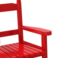 Children's Rocking Chairs - Set of 2, Red Solid Wood Poplar - Safe, Durable & Stylish