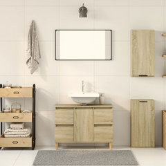 Wall-mounted Bathroom Cabinet - Sonoma Oak, 32x20x67 cm | Space-Saving, Stylish & Durable