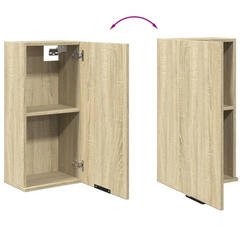 Wall-mounted Bathroom Cabinet - Sonoma Oak, 32x20x67 cm | Space-Saving, Stylish & Durable