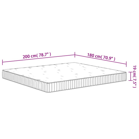 Pocket Spring Mattress Medium | 180x200 cm | Breathable, Durable & Comfortable Sleep Solution