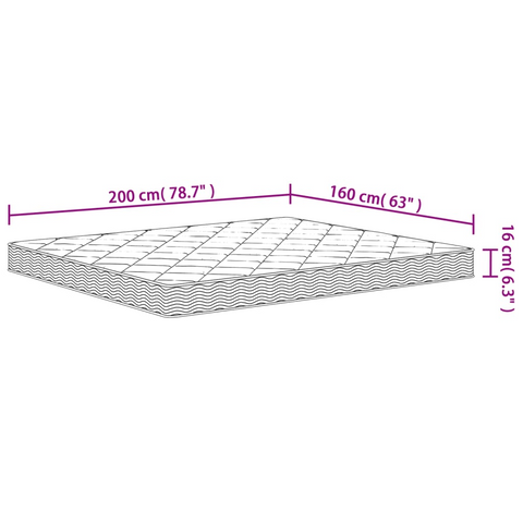 Foam Mattress Medium Soft 160x200 cm - Comfortable, Durable & Easy to Maintain