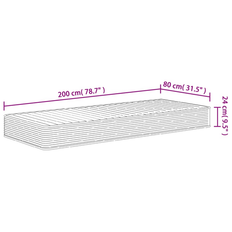 Foam Mattress Medium Soft 80x200 cm - Enhanced Comfort & Durability