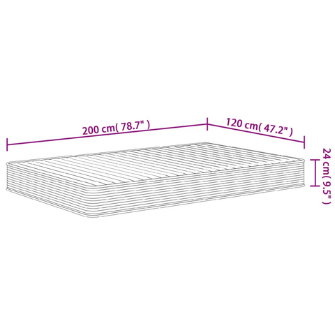 Medium Soft Foam Mattress 120x200 cm | Comfortable, Durable, Quilted Design