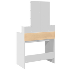 Stylish Dressing Table with LED Lights, White, 80x41x144.5 cm - Perfect for Modern Bedrooms