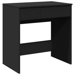 Elegant Black Dressing Table with Mirror - 73x46.5x120 cm, Modern Vanity Desk with Ample Storage for Bedroom Makeup Essentials