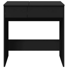 Elegant Black Dressing Table with Mirror - 73x46.5x120 cm, Modern Vanity Desk with Ample Storage for Bedroom Makeup Essentials