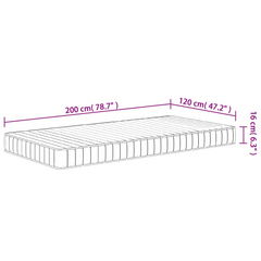 Foam Mattress Medium Soft 120x200 cm - Luxurious Comfort & Durable Quality