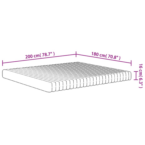 7-Zone Foam Mattress Medium Soft - Luxurious Comfort, Enhanced Sleep Experience (180x200 cm)