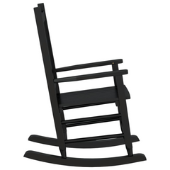 Rocking Chair for Children - Black Solid Poplar Wood - Safe & Comfortable - Ages 6-12