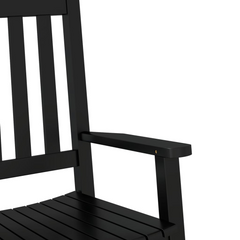 Rocking Chair for Children - Black Solid Poplar Wood - Safe & Comfortable - Ages 6-12