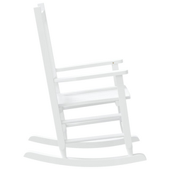 Children's Rocking Chair in White | Solid Poplar Wood | Ages 6-12 | Durable & Easy to Clean