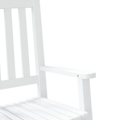 Children's Rocking Chair in White | Solid Poplar Wood | Ages 6-12 | Durable & Easy to Clean