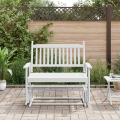 Glider Bench 118x70x104.5 cm – Elegant Solid Poplar Wood Seating for Indoors and Outdoors