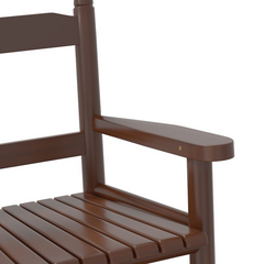 Children's Rocking Chair in Brown - Solid Poplar Wood, Durable & Comfortable