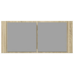 LED Mirror Cabinet Sonoma Oak 100x12x45 cm Engineered Wood