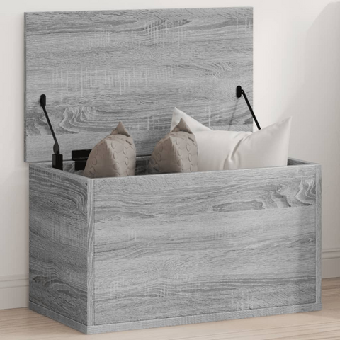 Stylish & Versatile Grey Sonoma Storage Box 60x35x35 cm | Durable Engineered Wood | Ideal for Living Spaces, Multifunctional Use