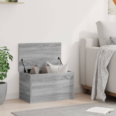 Stylish & Versatile Grey Sonoma Storage Box 60x35x35 cm | Durable Engineered Wood | Ideal for Living Spaces, Multifunctional Use