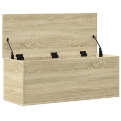 Stylish Sonoma Oak Storage Box - 90x35x35 cm Engineered Wood - Multi-functional & Durable