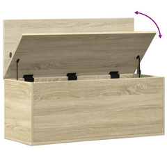 Stylish Sonoma Oak Storage Box - 90x35x35 cm Engineered Wood - Multi-functional & Durable