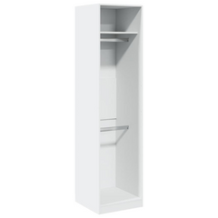 White Wardrobe | Engineered Wood | 50x50x200 cm | Stylish & Compact Storage Solution