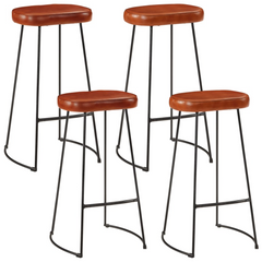 5 Piece Bar Set - Solid Rough Mango Wood & Metal - Industrial Style Bar Table & Stools