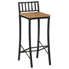 3 Piece Bar Set – Solid Rough Mango Wood & Metal Industrial Style – Includes 1 Bar Table & 2 Bar Chairs – Durable, Stylish & Comfortable