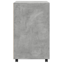 Rolling Cabinet in Concrete Grey - Versatile Storage Solution with 4 Wheels, Engineered Wood, 60x48x81 cm