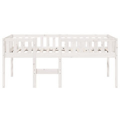 Children's Bed Frame Without Mattress - White, Solid Pine Wood, 90x200 cm