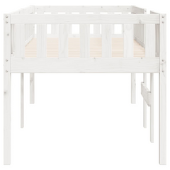 Children's Bed Frame Without Mattress - White, Solid Pine Wood, 90x200 cm