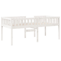 Children's Bed Frame Without Mattress - White, Solid Pine Wood, 90x200 cm