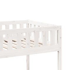 Children's Bed Frame Without Mattress - White, Solid Pine Wood, 90x200 cm