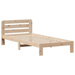 Solid Pine Wood Bed Frame - 90x200 cm | Rustic Charm & Modern Elegance