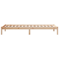 Extra Long Solid Wood Pine Bed Frame without Mattress 90x210 cm - Durable & Rustic