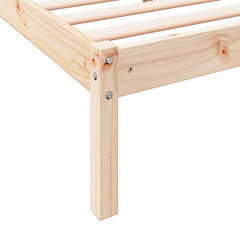 Extra Long Solid Wood Pine Bed Frame without Mattress 90x210 cm - Durable & Rustic