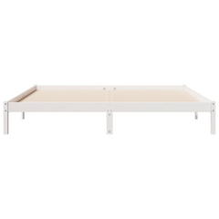 Extra Long White Bed Frame 200x210 cm | Solid Pine Wood | Sturdy & Stylish