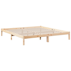 Extra Long Solid Pine Wood Bed Frame 200x210 cm - Durable and Rustic Charm