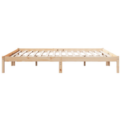 Extra Long Solid Pine Wood Bed Frame 200x210 cm - Durable and Rustic Charm