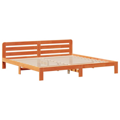 Super King Solid Wood Pine Bed Frame - Wax Brown 180x200 cm - Sturdy & Stylish