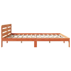 Super King Solid Wood Pine Bed Frame - Wax Brown 180x200 cm - Sturdy & Stylish