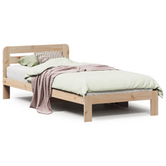 Single Solid Wood Pine Bed Frame 90x190 cm - No Mattress Included