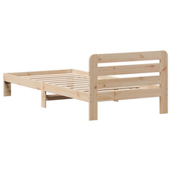 Single Solid Wood Pine Bed Frame 90x190 cm - No Mattress Included