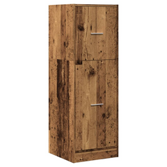 Elegant Apothecary Cabinet in Old Wood Finish - 40x41x118 cm | Engineered Wood Storage Solution