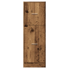 Elegant Apothecary Cabinet in Old Wood Finish - 40x41x118 cm | Engineered Wood Storage Solution