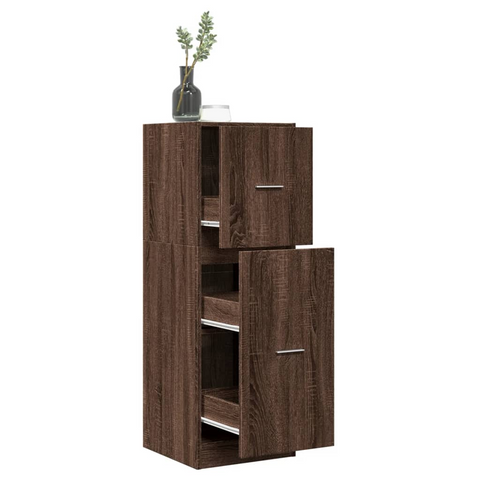 Stylish Apothecary Cabinet in Brown Oak - 40x41x118 cm | Engineered Wood