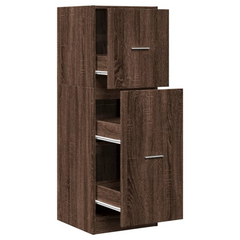 Stylish Apothecary Cabinet in Brown Oak - 40x41x118 cm | Engineered Wood