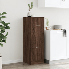 Stylish Apothecary Cabinet in Brown Oak - 40x41x118 cm | Engineered Wood